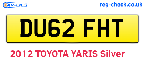 DU62FHT are the vehicle registration plates.