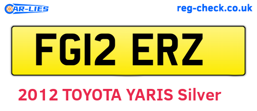 FG12ERZ are the vehicle registration plates.