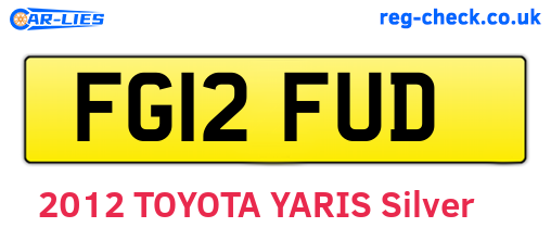 FG12FUD are the vehicle registration plates.