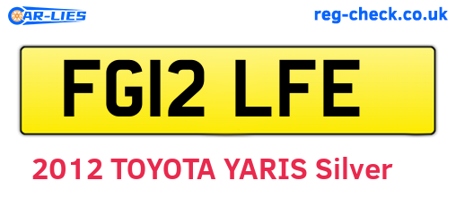 FG12LFE are the vehicle registration plates.