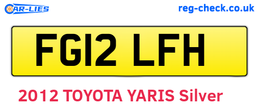 FG12LFH are the vehicle registration plates.