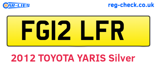 FG12LFR are the vehicle registration plates.