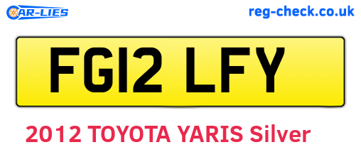 FG12LFY are the vehicle registration plates.