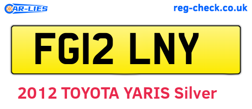 FG12LNY are the vehicle registration plates.
