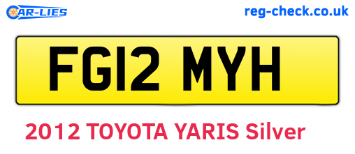 FG12MYH are the vehicle registration plates.