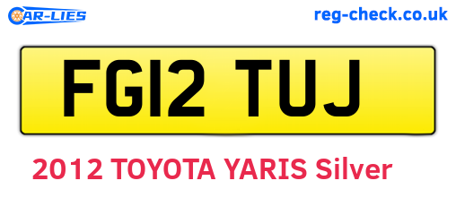 FG12TUJ are the vehicle registration plates.