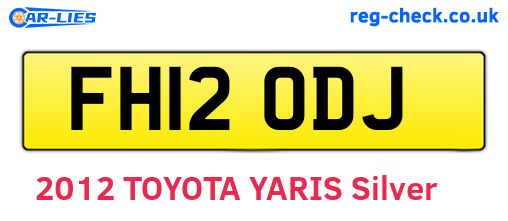 FH12ODJ are the vehicle registration plates.