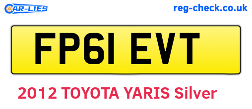 FP61EVT are the vehicle registration plates.