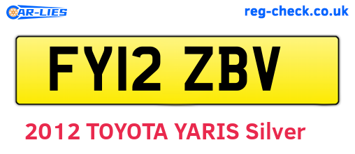 FY12ZBV are the vehicle registration plates.