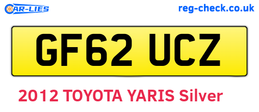 GF62UCZ are the vehicle registration plates.