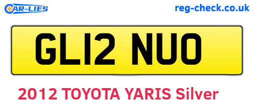 GL12NUO are the vehicle registration plates.