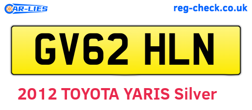 GV62HLN are the vehicle registration plates.