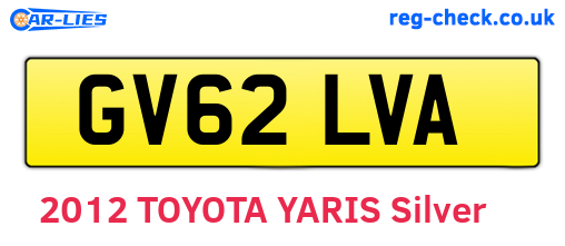 GV62LVA are the vehicle registration plates.
