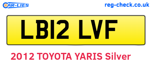 LB12LVF are the vehicle registration plates.