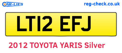 LT12EFJ are the vehicle registration plates.