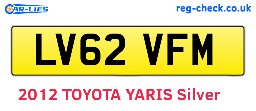 LV62VFM are the vehicle registration plates.