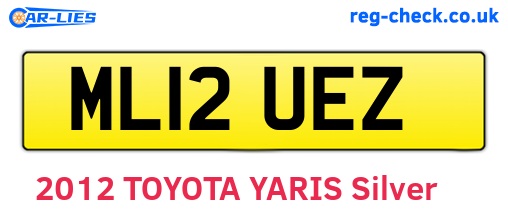 ML12UEZ are the vehicle registration plates.