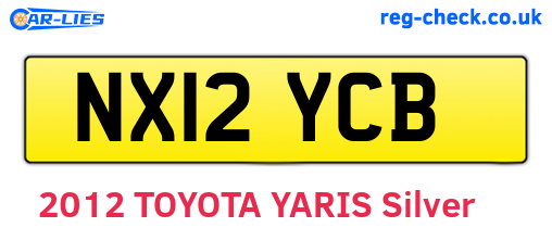 NX12YCB are the vehicle registration plates.