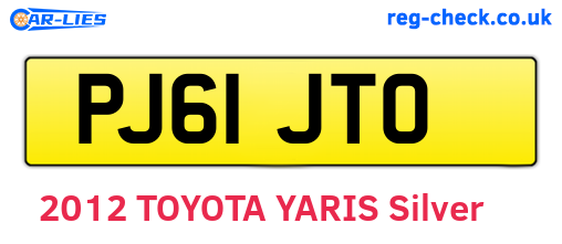 PJ61JTO are the vehicle registration plates.