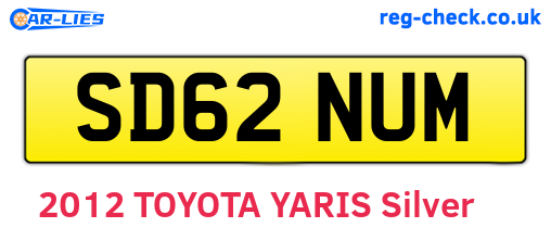 SD62NUM are the vehicle registration plates.