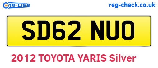 SD62NUO are the vehicle registration plates.
