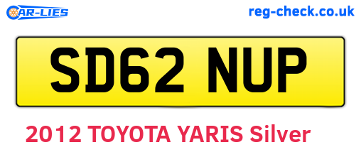 SD62NUP are the vehicle registration plates.