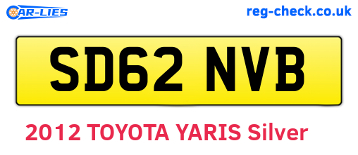 SD62NVB are the vehicle registration plates.