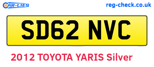 SD62NVC are the vehicle registration plates.