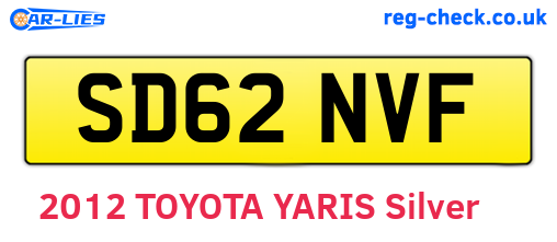 SD62NVF are the vehicle registration plates.