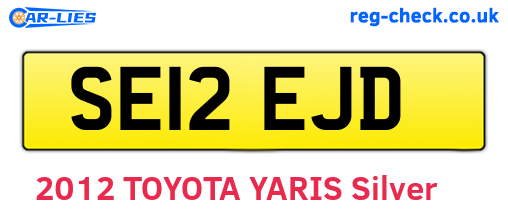 SE12EJD are the vehicle registration plates.