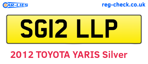 SG12LLP are the vehicle registration plates.