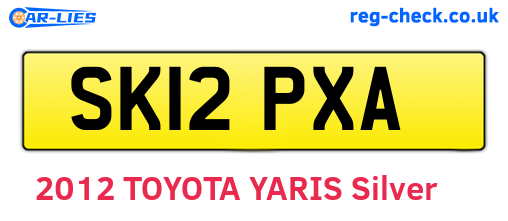 SK12PXA are the vehicle registration plates.