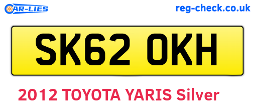 SK62OKH are the vehicle registration plates.