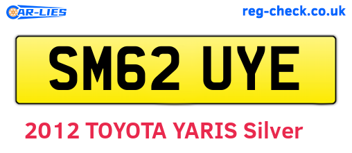 SM62UYE are the vehicle registration plates.