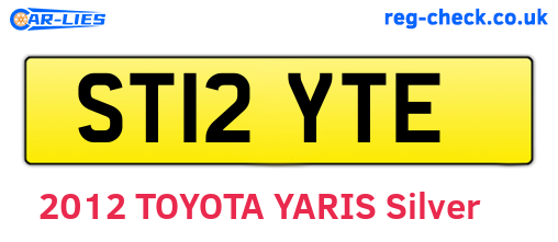 ST12YTE are the vehicle registration plates.