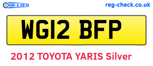 WG12BFP are the vehicle registration plates.