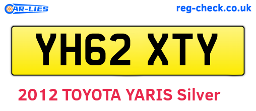 YH62XTY are the vehicle registration plates.
