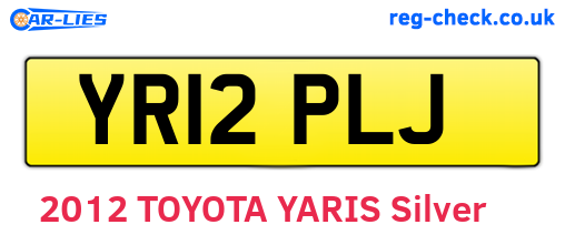 YR12PLJ are the vehicle registration plates.
