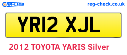YR12XJL are the vehicle registration plates.