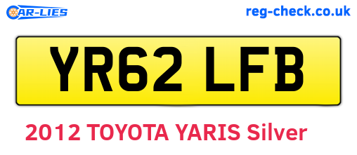 YR62LFB are the vehicle registration plates.