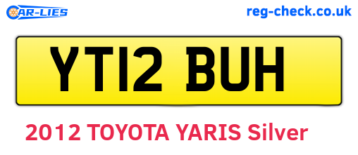 YT12BUH are the vehicle registration plates.
