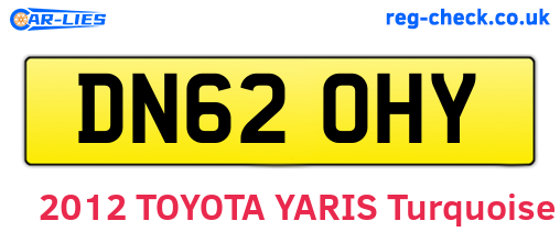 DN62OHY are the vehicle registration plates.
