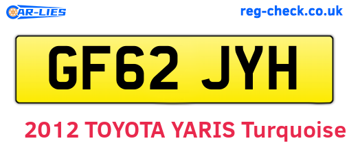 GF62JYH are the vehicle registration plates.
