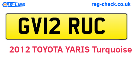 GV12RUC are the vehicle registration plates.