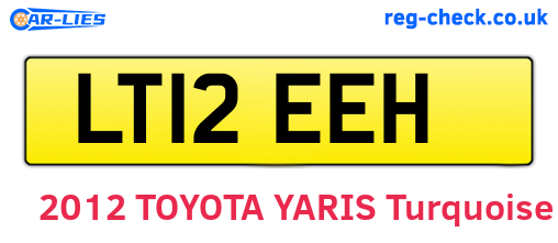 LT12EEH are the vehicle registration plates.