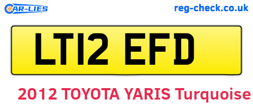 LT12EFD are the vehicle registration plates.