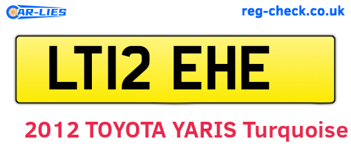LT12EHE are the vehicle registration plates.