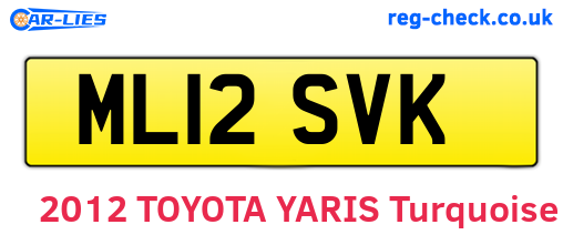 ML12SVK are the vehicle registration plates.