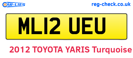 ML12UEU are the vehicle registration plates.