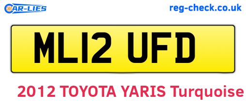 ML12UFD are the vehicle registration plates.